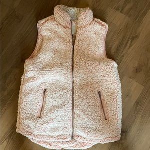 Pink Sherpa vest